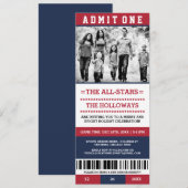 Invitations de billet de fête de vacances de Noël (Devant / Derrière)