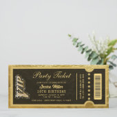 invitations de billet de fête doré (Debout devant)