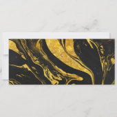 invitations de billet de fête dorées (Dos)