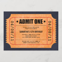 Invitations de billet de film