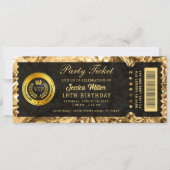 invitations de billet doré (Devant)