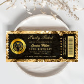 invitations de billet doré