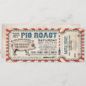 Invitations de billet rôti de porc avec billet raf (Devant / Derrière)