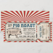 Invitations de billet rôti de porc avec billet raf (Devant / Derrière)