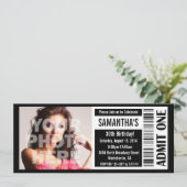 Invitations de billets, Billet noir et blanc (Debout devant)