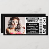 Invitations de billets, Billet noir et blanc (Devant / Derrière)