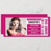 Invitations de billets, billet rose (Devant / Derrière)