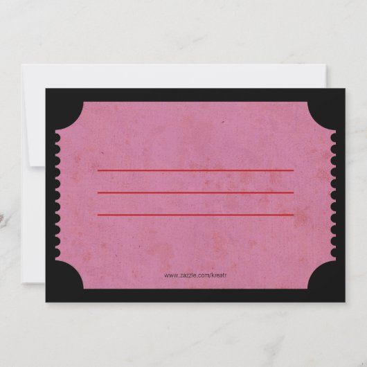 Invitations de billets de cinéma (Dos)