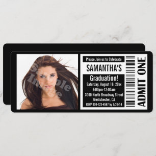 Invitations de billets de la fête de la photograph