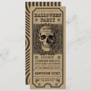 Invitations de billets de la fête d'Halloween Stea