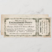 Invitations de billets de la partie de l'engagemen (Devant / Derrière)