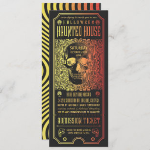 Invitations de billets de maison halloween v.2