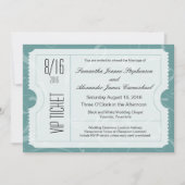 Invitations de billets de Mariage Dusty Blue VIP (Devant)