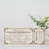 Invitations de billets de mariage vintage I (Debout devant)