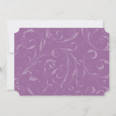 Invitations de billets de Mariage VIP violet (Dos)