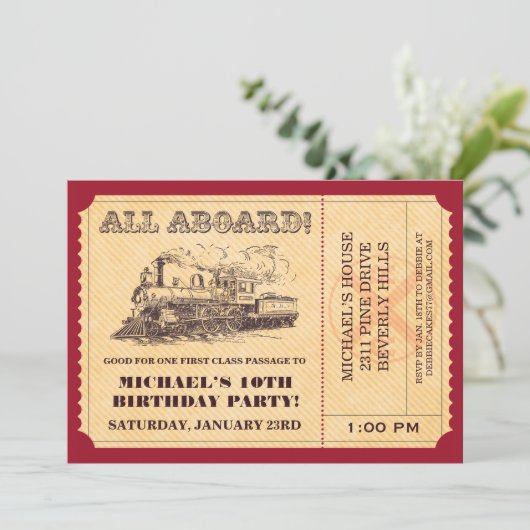 Invitations de billets de train (Debout devant)