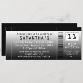 Invitations de billets en cours, noir + blanc (Devant / Derrière)