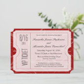Invitations de billets Mariage VIP Red (Debout devant)