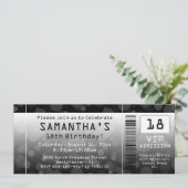 Invitations de billets, noir + blanc (Debout devant)