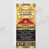 Invitations de billets pour la fête d'anniversaire (Devant)