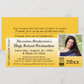 Invitations de billets pour la graduation en photo (Devant / Derrière)
