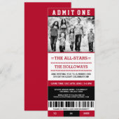 Invitations de billets pour les fêtes de Noël (Devant / Derrière)