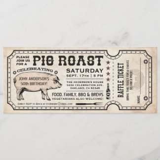 Invitations de billets rôtis de porc avec rabat de