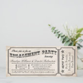 Invitations de billets Vintages de la partie Engag (Debout devant)