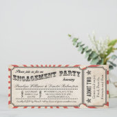 Invitations de billets Vintages de la partie Engag (Debout devant)