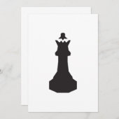 Invitations de Black Chess Piece (Devant / Derrière)