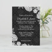 Invitations de Black Mariage damassé (Debout devant)