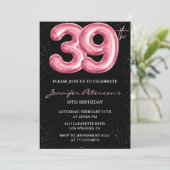 Invitations de Black Pink 39e anniversaire Ballons (Debout devant)