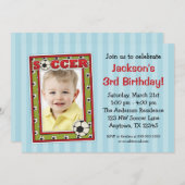 Invitations de bleu de fête d'anniversaire de (Devant / Derrière)