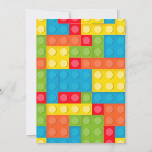 Invitations de blocs de construction, invitations  (Dos)