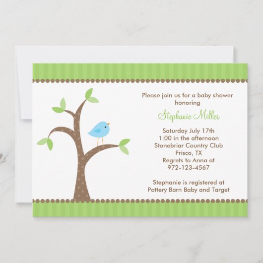 Invitations de Bluebird dans l'arbre (Devant)
