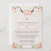 Invitations de Bohème de mariage de crâne (Devant)