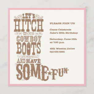 Invitations De Boot Boot De Cowboy Roses