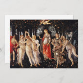 Invitations de Botticelli Primavera (Devant / Derrière)