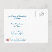 Invitations de bougies bougies sur cartes postales (Dos)