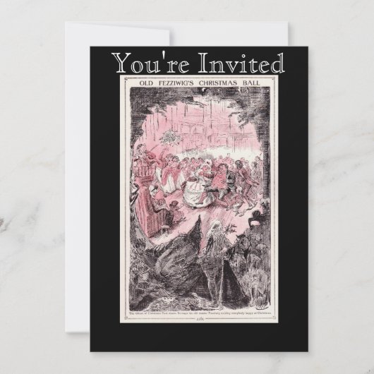 Invitations de boule de Noël de vieux Fezziwig (Devant)