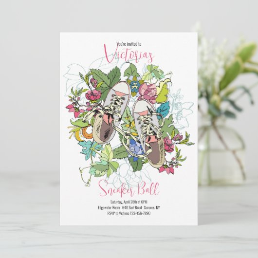 Invitations de boules baskets (Debout devant)