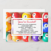 Invitations de boules de pool (Devant / Derrière)