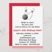 Invitations de Bowling (Devant / Derrière)