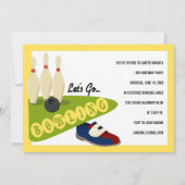 Invitations de Bowling Anniversaire (Devant)