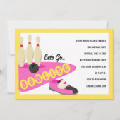 Invitations de Bowling Anniversaire (Devant)