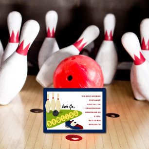 Invitations de Bowling Anniversaire