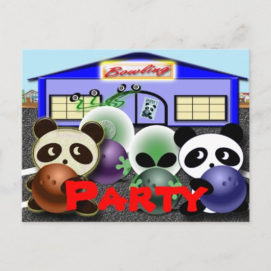 Invitations de Bowling Party personnalisables (Devant)