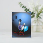 Invitations de Bowling Party personnalisables (Debout devant)