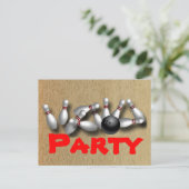 Invitations de Bowling Party personnalisables (Debout devant)