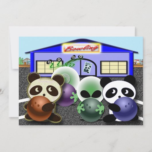 Invitations de Bowling Party personnalisables (Devant)